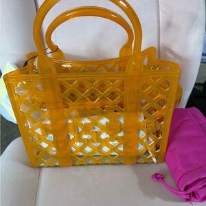 Marc Jacobs Yellow Lattice Tote Bag